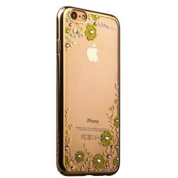 Чехол бампер силиконовый со стразами Swarovski для iPhone 6/6S
