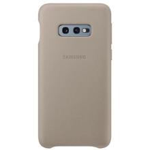 Кожаный чехол Leather Cover Samsung S10e серый